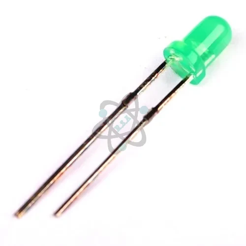 LED 5V-3mm - دايود ضوئي اخضر 3ملي