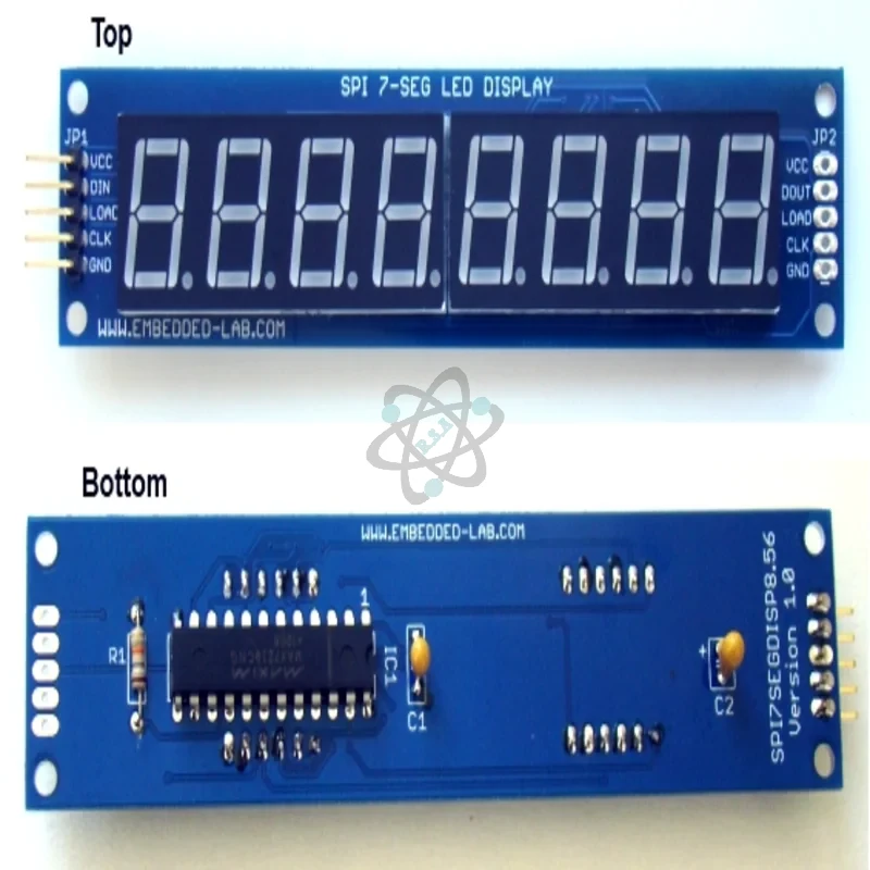 8-Digit 7-Segment Shield - سفن سجمنت 8ارقام مع الدائره(سريل)