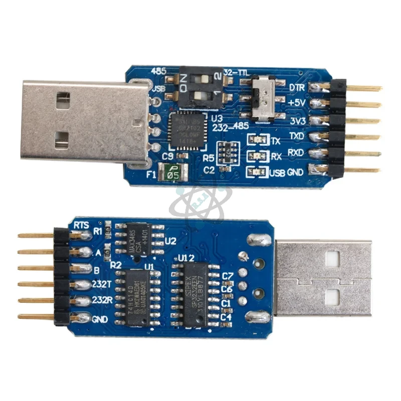 6x1 CP2102 USB 2.0 To TTL-RS485-RS232 - تحويله بيانات متعدد