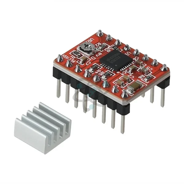 Mini Driver 8-35V-2A A4988 - مني درايفر احمر