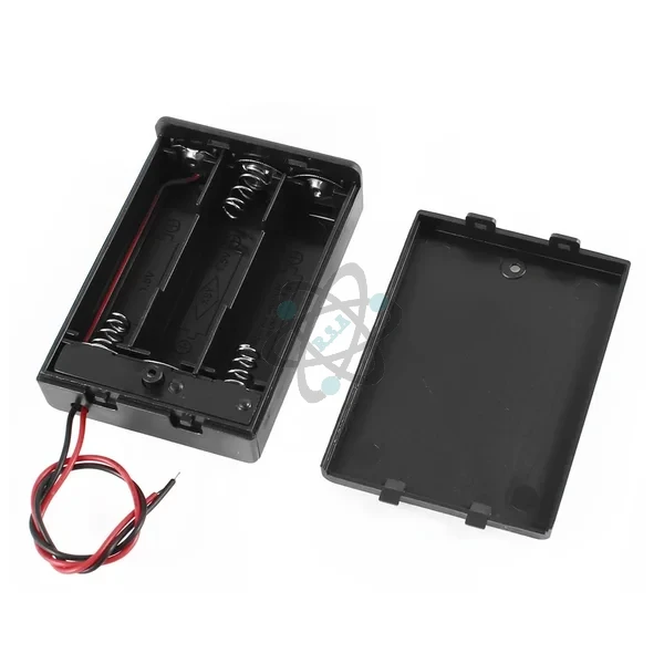 Holder AA 3S 4.5V بيت بطاريه مع غطاء 3 خلاياء توالي