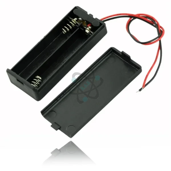 Holder AA 2S 3V بيت بطاريه مع غطاء 2 خلاياء توالي