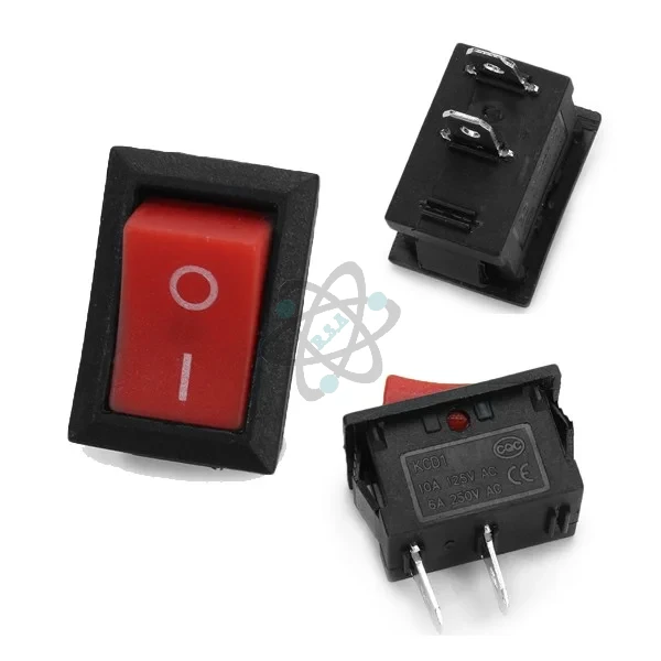 KCD1-8A-250V ON-OFF - مفتاح محولات احمر 2خط