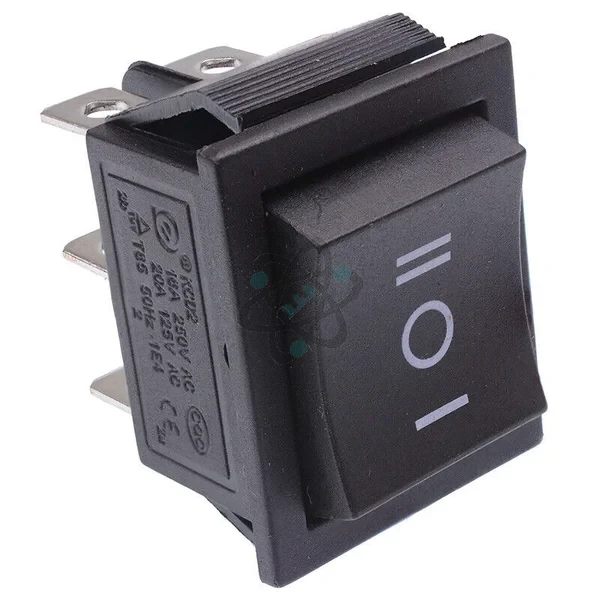 KCD4 15A-250V ON-OFF-ON - مفتاح عريض اسود بوش بتون 6خط