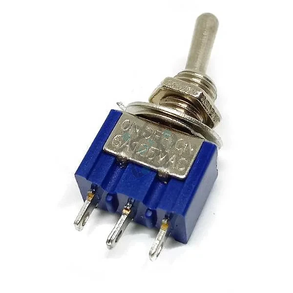 T-Switch ON-OFF-ON مفتاح عمود ثلاث طرقات 3 ارجل ازرق