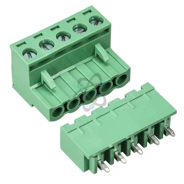 PCB Connector 5.08mm 5Pin-H - كنكتر اخضر الأصلي ذكر+انثى