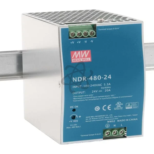 MW 220V NDR-480 20A-24V For PLC  باور سبلاي وكاله