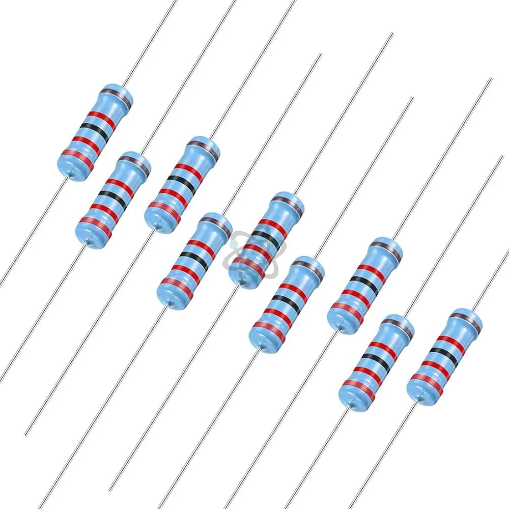Res 1% 1/4W 22K ohm مقاومه 5 الوان ربع وات